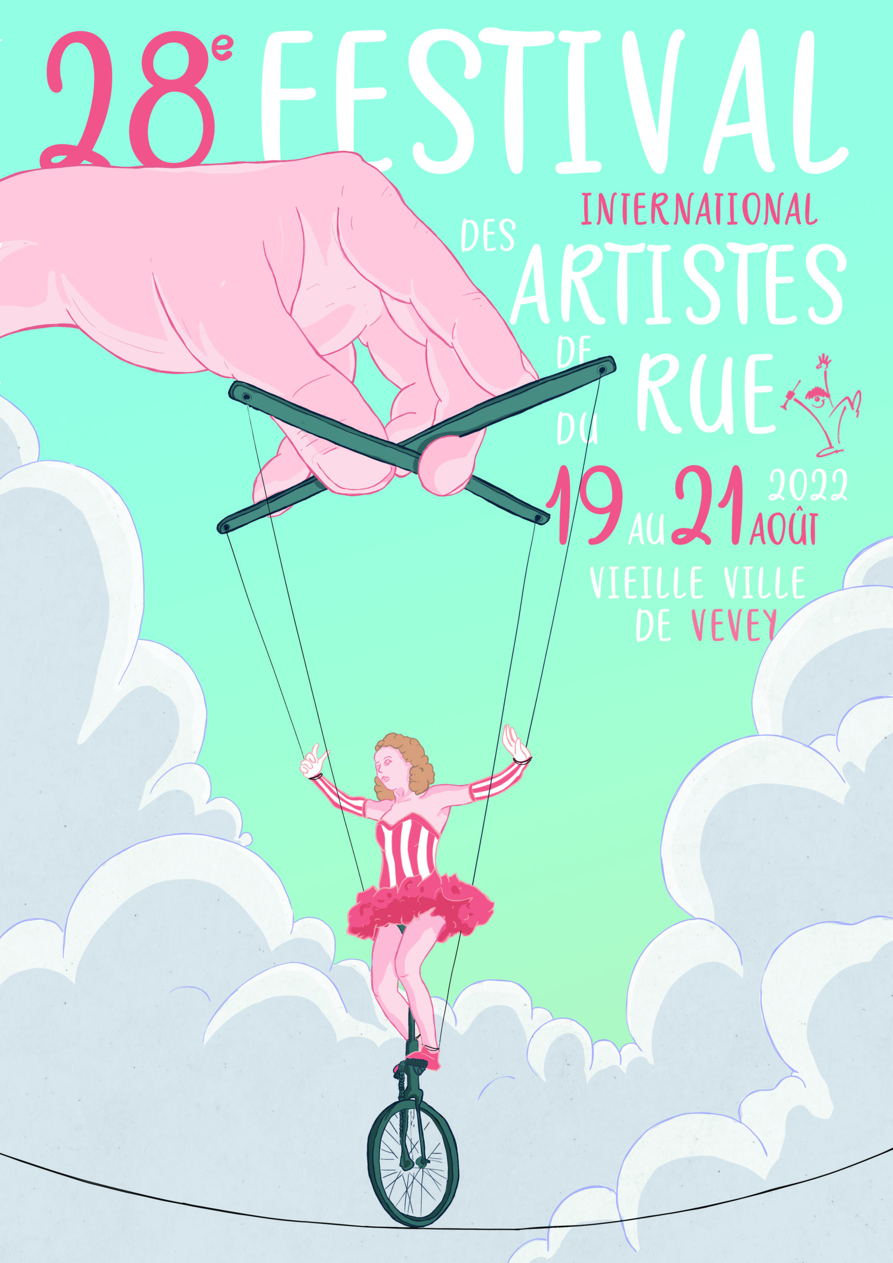 Affiche poster festival artiste de rue Vevey