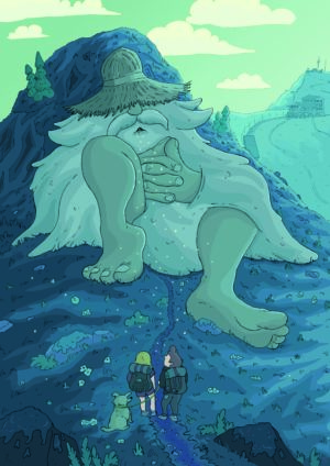 illustration d'un géant endormi aux rochers de naye